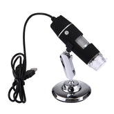 Microscopio digital USB con sensor de imagen de 0,3 MP y lupa de 1000X con 8 LED y soporte profesional, 1000X